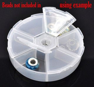 beads storage containers w 6 compartments 8x8x2cm from china