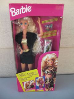 jewel glitter barbie 1993 rare htf foreign issue expedited shipping