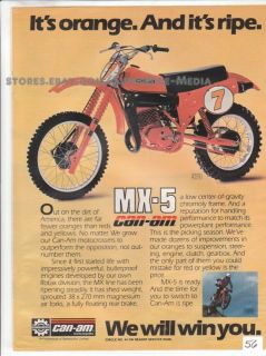 1979 Can Am MX 5 full page vintage motocross mx motorcycle Ad 