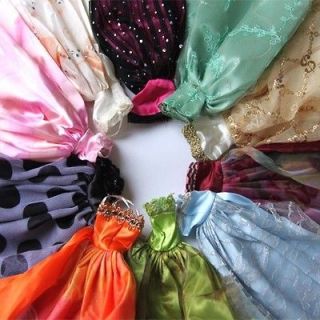 Lot 10X Barbie Dresses Clothes &12 Pairs of Shoes Green XMAS GIFT B04