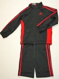 NEW ADIDAS BOYS 2 PIECE SET LOGO POLYESTER TRACK SUIT OUTFIT VARIETY
