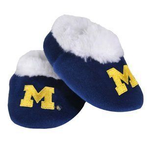 Michigan Wolverines NCAA Football Baby Bootie Slipper Shoes Apparel 