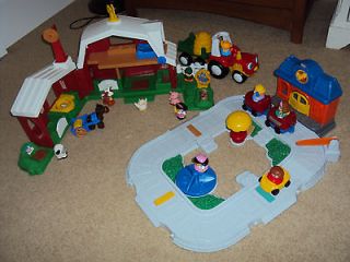Fisher Price Little People Fun Sounds Train + Farm w/Sounds +Animals 