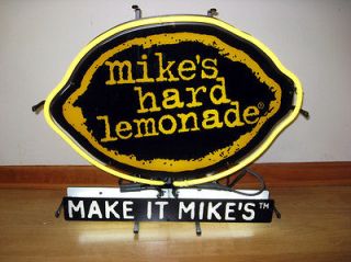 mike s mikes hard lemonade lemon neon sign time left