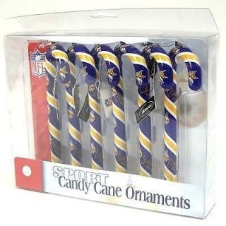 minnesota vikings nfl candy cane ornaments 6 nip returns not