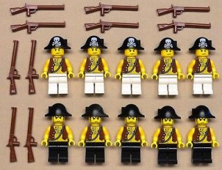 x10 NEW Lego Pirate Minifig LOT Guys People MINIFIGURES All with GUNS 