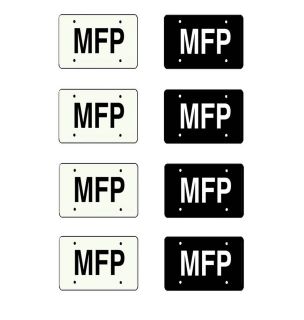 25 scale model Mad Max MFP Interceptor police car license tag plates