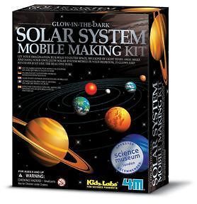 solar system mobile model kit glows in dark by 4m