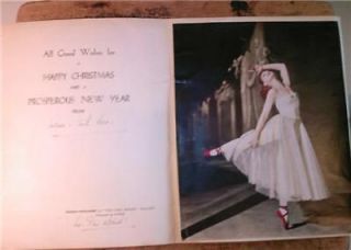 moira shearer signed christmas card red shoes ballet location united