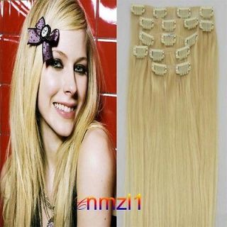 Long&Charms ~20 7pcs 70G Clip in human hair extensions hair Light 