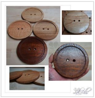 GIANT Handcrafted Wooden Button   12.5cm/5 diameter Oak/Elm/Ash 