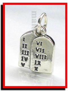 Ten Commandments Tablets sterling silver charm.Moses .925 x 1 Holy 
