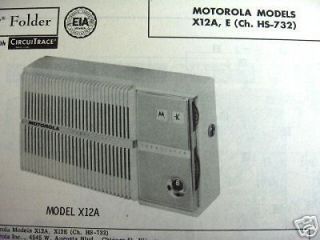 motorola x12a x12e transistor radio photofact  5