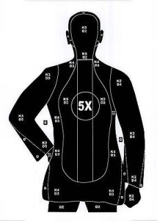 21 Style Police Pistol & Rifle Human Silhouette Shooting Targets 