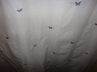 MART BUTTERFLY SHOWER CURTAIN PING PURPLE GREEN WHITE 70 X 72 PRE 