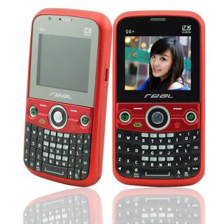   band Four/4 sim Analog TV mobile cheap Qwerty cell phone New Red