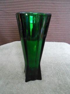 Vtg Viking Glass Arrow Rocket Style Forest Green Art Deco Eames Era 