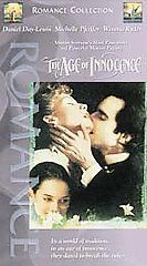 The Age of Innocence VHS, 1998, Romance Collection Closed Caption 