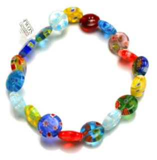 twos company multi coloured flower discs bracelet from united kingdom