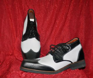   real leather clown shoes black& withe long model PLCBCAN 21
