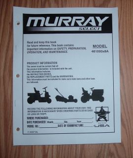 MURRAY MB12538LT LAWN TRACTOR OWNERS MANUAL & ILLUSTRATED PARTS LIST