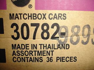 MATTEL MATCHBOX DIECAST 2012/2013 MIXED CASE ASSORTMENT OF 36 CARS 