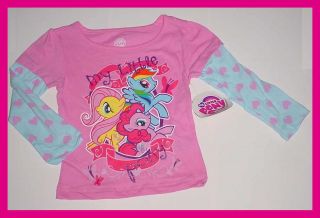 NEW My Little Pony Double Layer Sparkle Graphic T Shirt 2T 3T 4T 5T