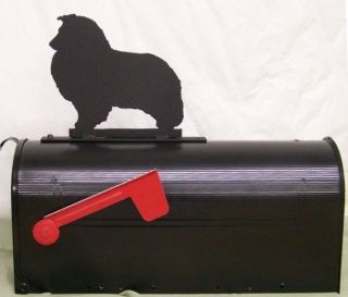 shetland sheepdog mailbox topper sign steel sheltie  