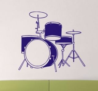 drum kit wall art sticker children kids music dd006 more