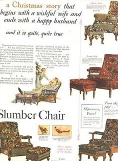 1928 b lg ad streit slumber chair tudor queen anne louis christmas