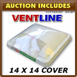 Ventline 14x14 Roof Vent Replacement Cover WHITE Single   Dome Lid RV 