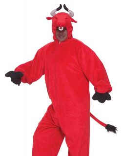Red Bull Mascot Adult Animal Theater Halloween Costume