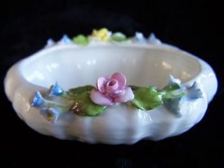 Coalport England Bone China Porcelain Rose Motif Open Salt Cellar or 