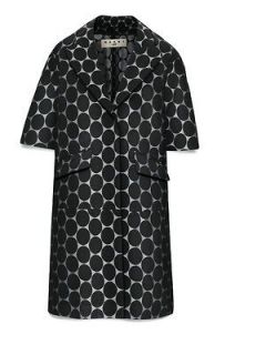 MARNI for H&M Black Gray Polka Dots Long Coat NEW sz 2 Limited Edition 