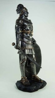 LARGE MEDIEVAL ROMAN WARRIOR SWORD AND SHIELD CENTURION STATUE 