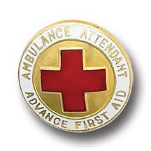 ambulance attendant advance first aid insignia pin 937  11 