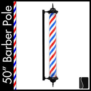 Newly listed New 50 Barber Pole Light Red White Blue Rotating 