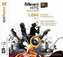   SlotRadio Billboard Hits Music Card 1000 Songs + 4GB memory   HITS