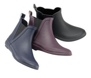 WOMENS LADIES NEW DEALER CHELSEA BOOT FITTING SHORT WELLIES 