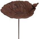 antique cast iron brown leaf shaped stake birdbath buy it