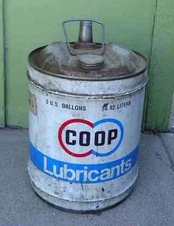 gallon oil can coop libricants logo indol oil no