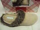  Charter Club Women Furry Latte Brown House Slipper Sandal Slip 
