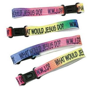   Childrens What Would Jesus Do WWJD Christian Rainbow Bracelet 55TYR4