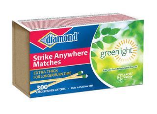 packs diamond strike anywhere matches 300 count factory sealed