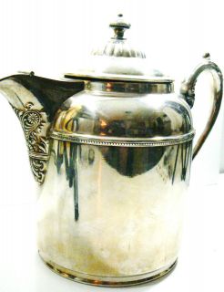 Vintage Manning Bowman & Co 5 Jan 24 1899 Silver Plate Coffee Tea Pot