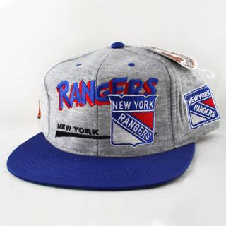 New York NY Rangers Snapback Hat Heather Vintage NHL Cap NEW