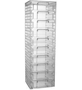 Acrylic Organizer Tower with 10 Drawers Makeup Crafts Office Jewelry 