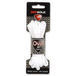 sof sole athletic oval shoe lace white 45 inch 114cm