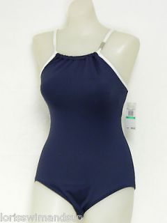 Michael Kors Size 8 High Neck One Piece Swimsuit Indigo $88 NWT