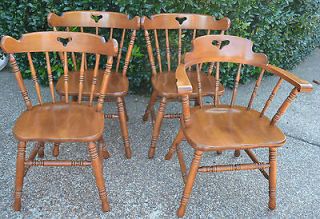 Tell City Vintage Hard Rock Maple Mate Chairs,Set of Three (3), #8018 